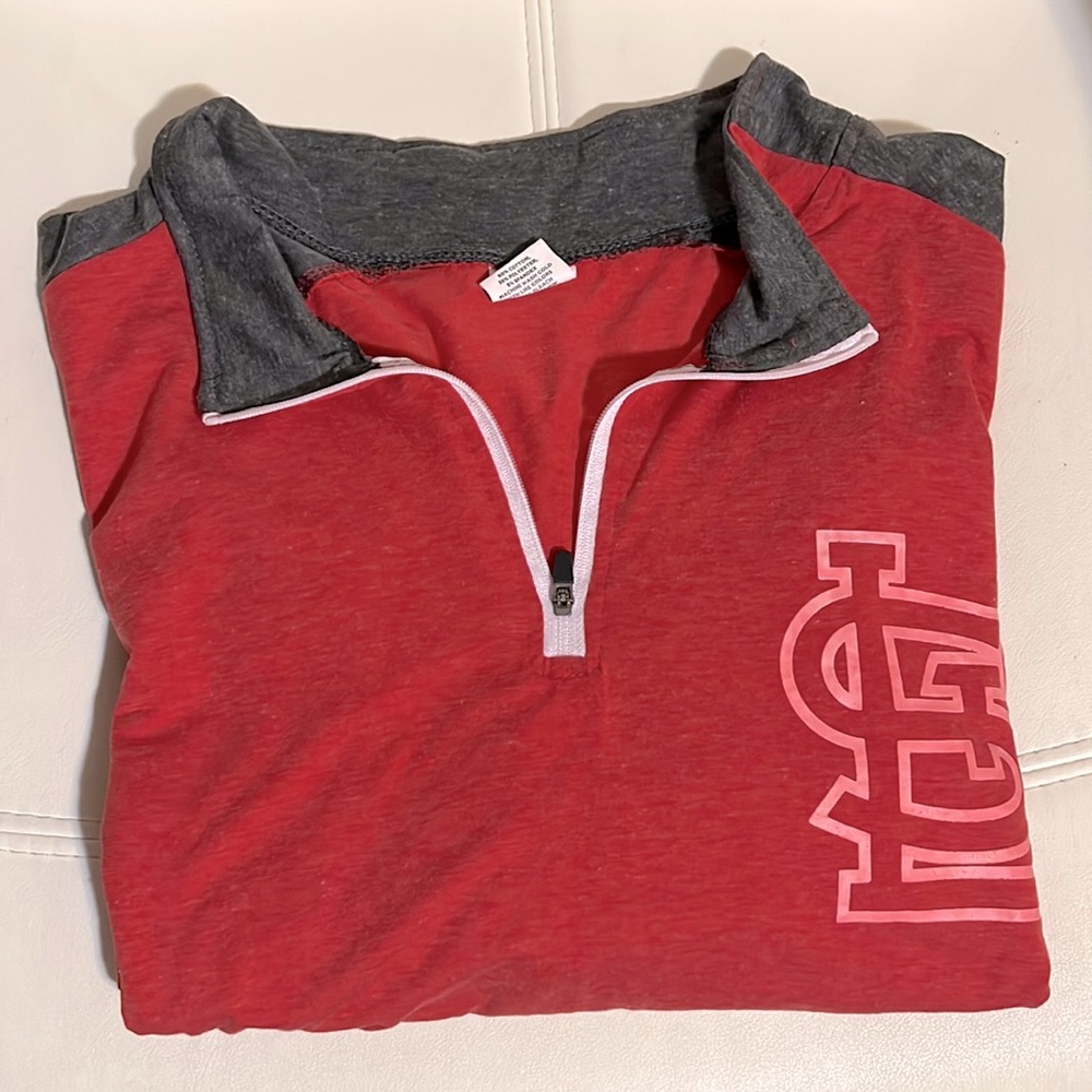 St. Louis Cardinals Mens Long Sleeve Quarter Zip Size XL